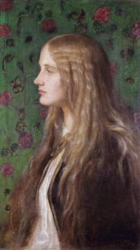 Edith Villiers,later Countess Of Lytton Artwork by George Frederic Watts