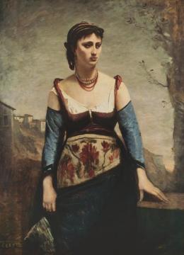 Agostina Artwork by Jean-Baptiste-Camille Corot