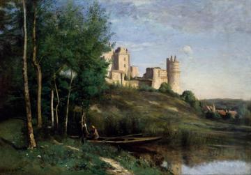 Ruins Of The Chateau De Pierrefonds Artwork by Jean-Baptiste-Camille Corot