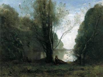 Solitude,recollection Of Vigen,limousin Artwork by Jean-Baptiste-Camille Corot
