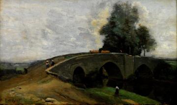 The Old Bridge Artwork by Jean-Baptiste-Camille Corot