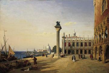 The Piazzetta Seen From The Riva Degli Schiavoni Artwork by Jean-Baptiste-Camille Corot
