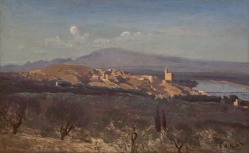 Villeneuve-les-avignon Artwork by Jean-Baptiste-Camille Corot