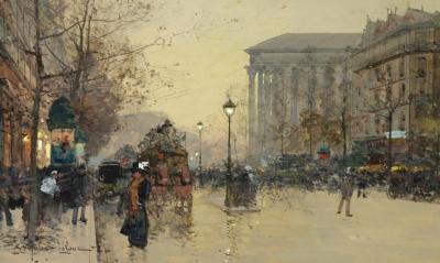 Boulevard De La Madeleine Artwork by Eugene Galien-Laloue