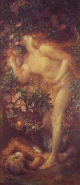 Eve Tempted Artwork by George Frederic Watts