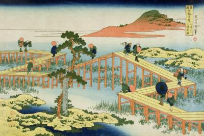 Eight Part Bridge,province Of Mucawa,japan Artwork by Katsushika Hokusai