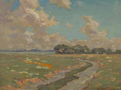 River And Oaks Artwork by Granville Redmond