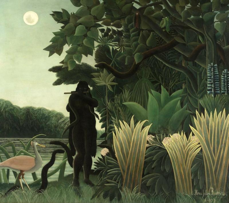 La Charmeuse De Serpents Artwork by Henri Rousseau