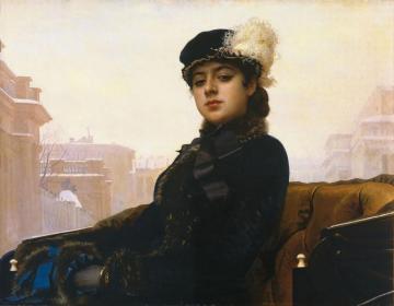 Portrait Of An Unknown Woman, 1883 Artwork by Ivan Nikolaevich Kramskoy