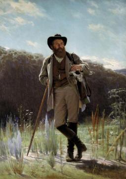 Portrait Of Painter Ivan Shishkin Artwork by Ivan Nikolaevich Kramskoy