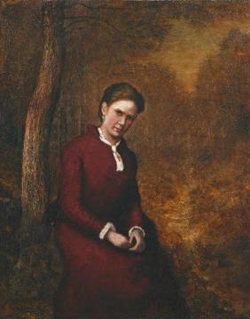 Portrait Of Cora Bailey, Ca.1876 Artwork by Ralph Albert Blakelock