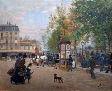 La Place Thiers à Nancy En 1887 Artwork by Leon Joseph Voirin