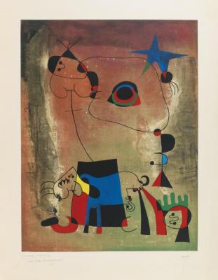 Le Chien Bleu Artwork by Joan Miró