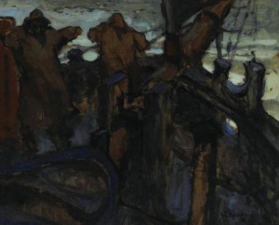 Fish In Sight,landscape Study Artwork by Armin Hansen