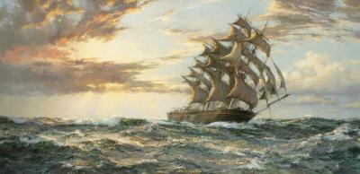 The Clipper Ship Cutty Sark Artwork by Montague Dawson