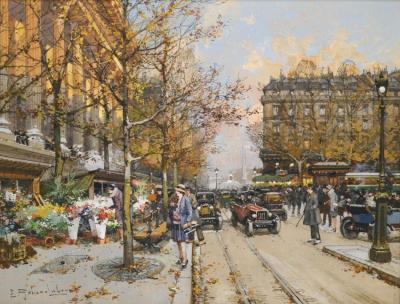 Place De La Madeleine Artwork by Eugene Galien-Laloue