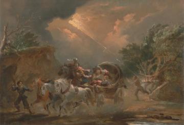 Coach In A Thunderstorm Artwork by Philip James de Loutherbourg