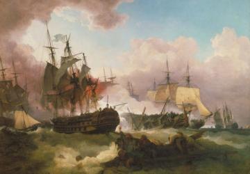 The Battle Of Camperdown Artwork by Philip James de Loutherbourg