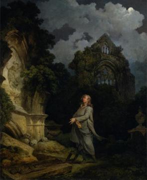 Visitor To A Moonlit Churchyard Artwork by Philip James de Loutherbourg
