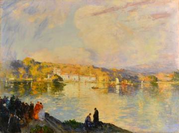 The Ferry Artwork by Thomas Edwin Mostyn