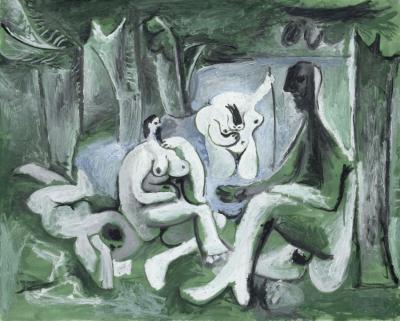 Le Dejeuner Sur L'herbe D'apres Manet Artwork by Pablo Picasso