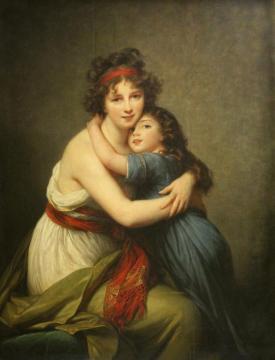 Self-portrait With Her Daughter, Julie Artwork by Elisabeth Vigee Le Brun