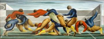 Football Abstraction Artwork by Frank Mechau