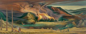 Forest Fire, 1944 Artwork by Frank Mechau