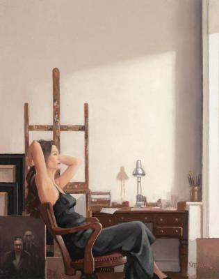 Model In The Studio, I Artwork by Jack Vettriano