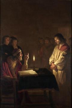 Christ Before The High Priest(c.1617) Artwork by Gerard van Honthorst