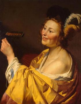 Lute Player,1624 Artwork by Gerard van Honthorst