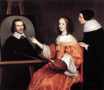 Margareta Maria De Roodere And Her Parents(c. 1652) Artwork by Gerard van Honthorst