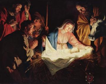 The Adoration Of The Shepherds, 1622 Artwork by Gerard van Honthorst