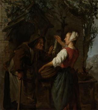 The Herring-seller Artwork by Gabriel Metsu