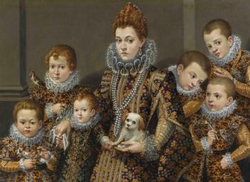 Portrait Of Bianca Degli Utili Maselli And Six Of Her Children Artwork by Lavinia Fontana