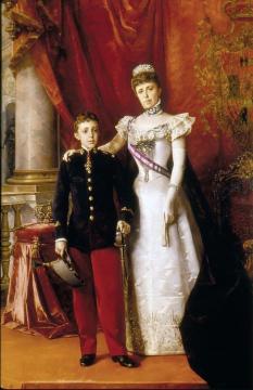 Alfonso Xiii Y Dona Maria Cristina,reina Regente Artwork by Luis Alvarez Catala