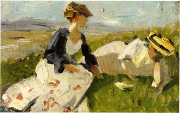 Two Women On The Mountain(1906) Artwork by Franz Marc