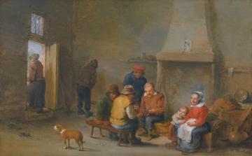 Peasants In An Interior Artwork by Théobald Michau
