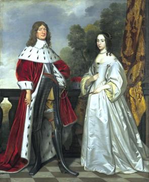 Double Portrait Of Friedrich Wilhelm I,grand Elector Of Brandenburg And His Wife Louise Henriette Of Oranje-nassau(1627-1667) Artwork by Gerard van Honthorst