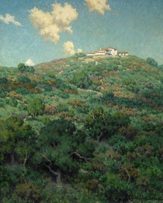 Ranch House On A Hill, Thought To Be La Canada Artwork by Granville Redmond