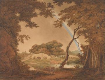 Landscape With Rainbow,view Near Chesterfield Artwork by Joseph Wright of Derby