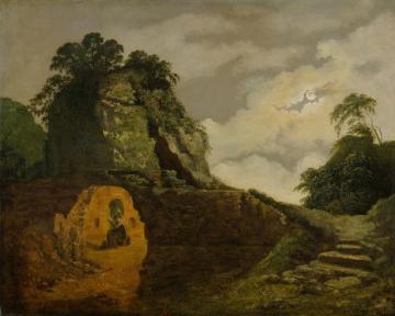 Virgil's Tomb By Moonlight,with Silius Italicus Artwork by Joseph Wright of Derby