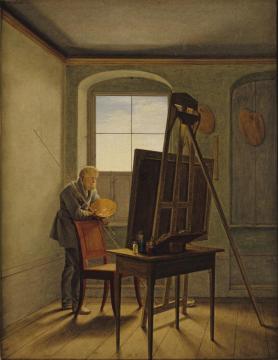Georg Friedrich Kersting,caspar David Friedrich In His Studio, 1819 Artwork by Caspar David Friedrich