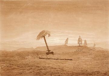 Landscape With Graves C.1835-1837 Artwork by Caspar David Friedrich
