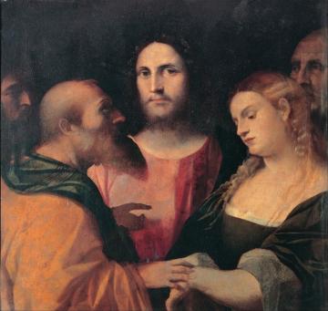 Christ And The Adulteress Artwork by Palma Vecchio