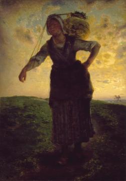 A Norman Milkmaid At Greville Artwork by Jean-François Millet