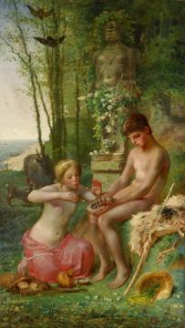 Spring(daphnis And Chloë) Artwork by Jean-François Millet