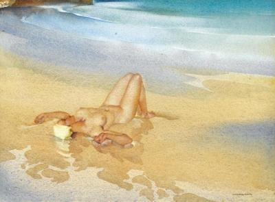 Clarissa Alone Artwork by Sir William Russell Flint