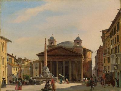 The Pantheon, Rome Artwork by Ippolito Caffi
