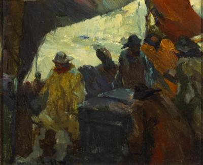 North Sea Fishermen Artwork by Armin Hansen